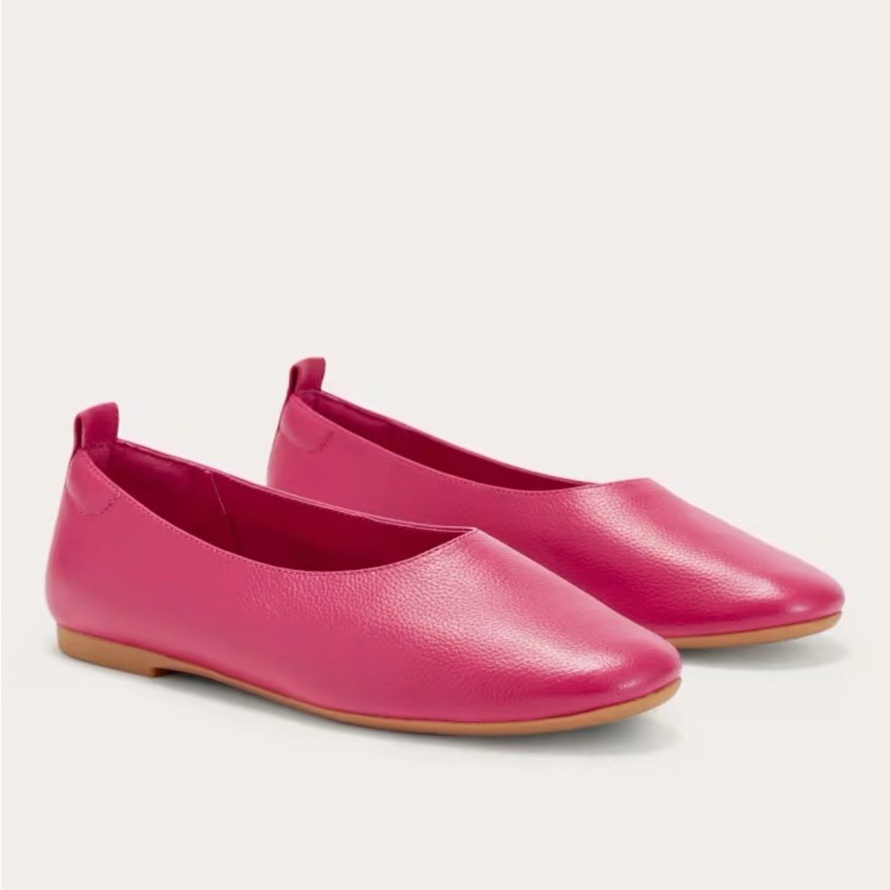 Everlane Pink Leather Ballet Flats